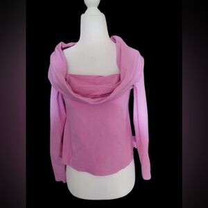 NWOT INC International Concepts Pink Cowl Neck Long Sleeve Sweater Large